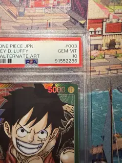One Piece CCG Monkey.D.Luffy Japanese Alternate Art OP01-003 PSA 10 Gem Mint - Image 3