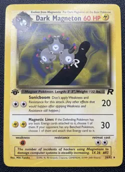 Pokemon Dark Magneton 28/82 Team Rocket 1st Edition Non-Holo Rare LP / DMG - Image 1