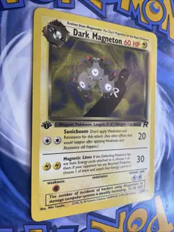 Dark Magneton 28/82 1st Edition Team Rocket Non-Holo Pokemon LP - Image 2