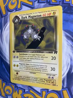 Dark Magneton 28/82 1st Edition Team Rocket Non-Holo Pokemon LP - Image 3