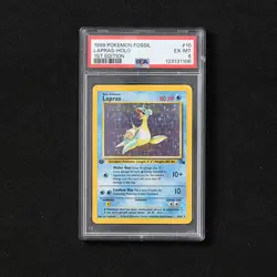 1999 Pokemon Fossil Lapras 10/62 1st Edition Holo Graded PSA 6 & Unlimited! - Image 2