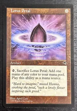 Lotus Petal Tempest 1997 MTG Magic the Gathering - Image 1
