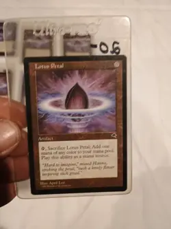 MTG LOTUS PETAL (x7) Tempest Regular 1997 Vintage Magic The Gathering NOT PLAYED - Image 2
