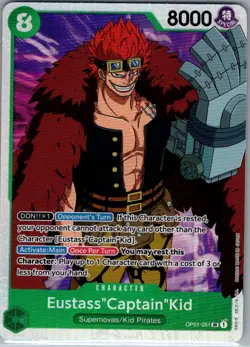 Eustass"Captain"Kid OP01-051 SR English Romance Dawn - One Piece Card - NM - Image 1
