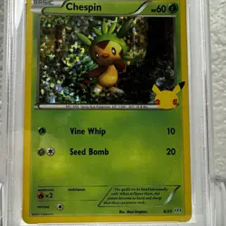 2021 POKEMON MCDONALD'S COLLECTION #6/25 CHESPIN HOLO - PSA 10 GEM MINT - Image 3