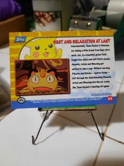 Topps Pokemon Pikachu's Vacation Blue Label Rest and Relaxation 49 NM Vintage - Image 2