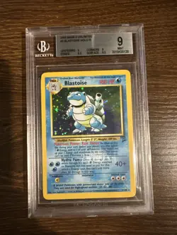 Pokemon 1999 Blastoise #2 Holo Base Set Unlimited BGS 9 MINT! Swirls - Image 1
