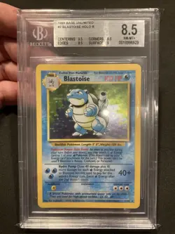 1999 Pokemon Blastoise Base Set Unlimited Holo Rare 2/102 BGS 8.5 - Image 1