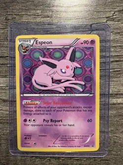 Pokemon Card 2013 ESPEON BW92 Rare Holo Black Star Promo Black & White NM Swirl - Image 1