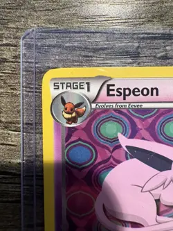 Pokemon Card 2013 ESPEON BW92 Rare Holo Black Star Promo Black & White NM Swirl - Image 2
