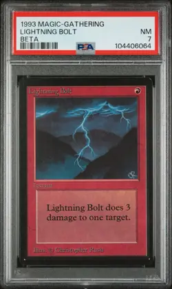 Beta Lightning Bolt Limited Edition Magic the Gathering MTG PSA NM - Image 1