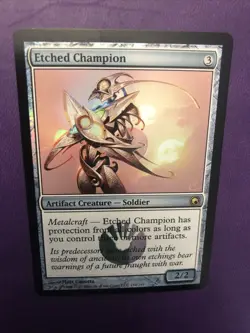 MTG - Etched Champion - FOIL - Scars Of Mirrodin - NM/MT - Brandy New! - Image 1