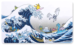 Pokemon TCG Playmat Great Wave Pikachu World Championships 2023 YOKOHAMA NEW - Image 1