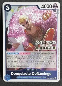 Donquixote Doflamingo Judge Promo Vol. 5 One Piece Foil Stamped Promo OP07-048 - Image 1