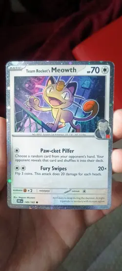 Team Rocket's Meowth (Cosmos Holo) 149/182 Miscellaneous Cards & Products Holo - Image 1