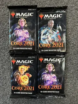 4 Packs Magic The Gathering Core 2021 Booster Pack (4 Packs x 15 Card Pack) NEW - Image 1