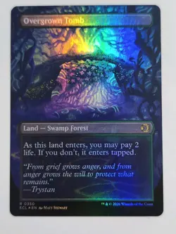 Overgrown Tomb (Borderless) - Lorwyn Eclipsed (ECL) Foil Shockland - Image 2