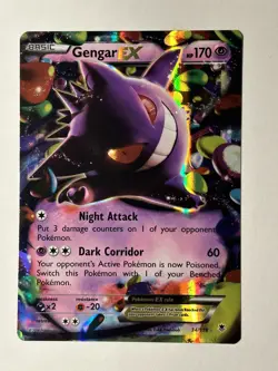 Pokemon TCG Gengar EX Ultra Rare 34/119 XY: Phantom Forces NM - Image 1