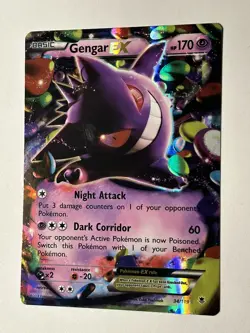 Pokemon TCG Gengar EX Ultra Rare 34/119 XY: Phantom Forces NM - Image 2