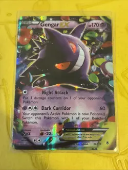 Gengar EX 34/119 (NM) - 2014 XY Phantom Forces - Ultra Rare Holo Pokemon TCG - Image 1