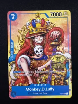 ONE PIECE TCG CARD - Monkey.D.Luffy (2nd Anniversary Stamped Promo) English - Image 1