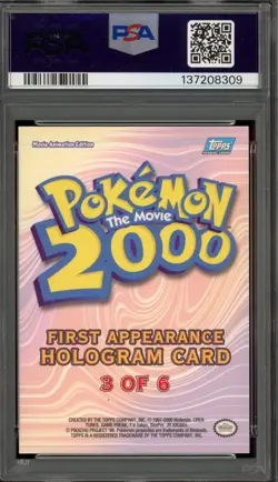 Pokemon Topps Bellossom Movie 2000 First Appearance Foil #3 PSA 7 - Image 2