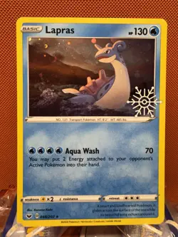Lapras Pokemon Holiday Calendar SWIRL 🌀Promo 048/202 NM 1813 - Image 1