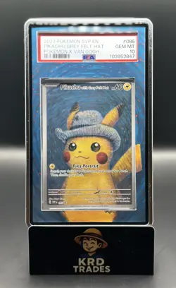 PIKACHU WITH GREY FELT HAT Scarlet & Violet Van Gogh Promo #085 PSA 10 Pokemon - Image 1