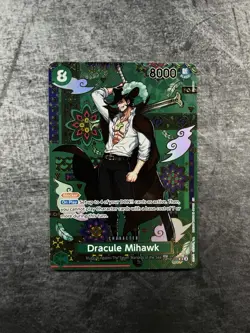 One Piece Dracule Mihawk - OP12-030 (SP) - The Azure Sea’s Seven (OP14) English - Image 1