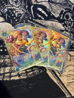 3x Monkey D Luffy One Piece Op13-118 SEC Secret Rare - Image 1