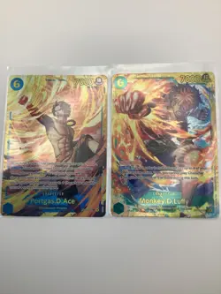 One Piece OP13 Monkey D. Luffy & Portgas D. Ace SEC card lot secret - Image 1