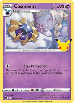Pokemon TCG Cosmoem 014/025 Holo Rare Celebrations NM/M - Image 1