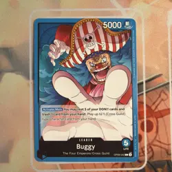 OP09-042 Buggy : Leader English One Piece TCG Card : OP09: Emperors in the New W - Image 1