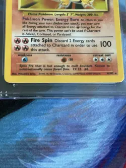 Pokemon CGC 8 NM Charizard Base Set 4/102 Holo Rare WOTC 1999 Unlimited - Image 4