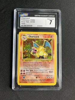 Pokemon Charizard 4/102 Holo Base Set Unlimited CGC 7 Near Mint - Image 1