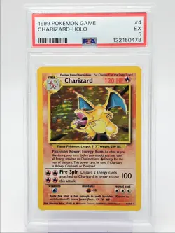 CHARIZARD 1999 POKEMON ORIGINAL BASE SET HOLO RARE 4/102 PSA 5 Q1739 - Image 1