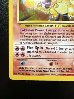Original 1999 Pokemon Charizard Holo Base Set 4/102 Near Mint Nm - Image 4