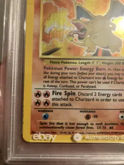 CHARIZARD 1999 POKEMON ORIGINAL BASE SET RARE HOLO 4/102 VG PSA 3 - Image 2