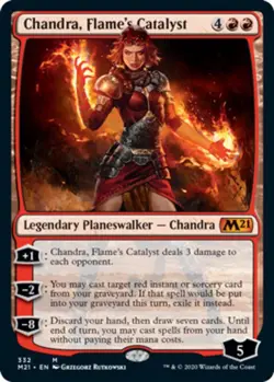 1x Chandra, Flame's Catalyst - Foil Light Play MTG Magic - Kid Icarus - - Image 1