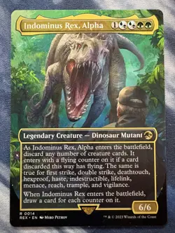 NM - Indominus Rex, Alpha (Borderless) - Jurassic World - Non Foil - Image 1