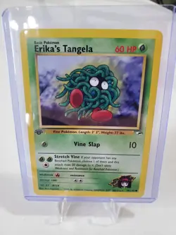 Erika's Tangela 1st Edition 79/132 Gym Heroes Pokemon TCG LP - Image 3