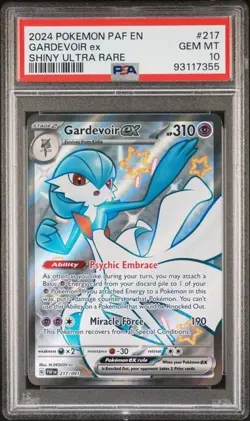 2024 Pokemon PAF EN Gardevoir ex PSA 10 GEM SHINY ULTRA RARE FULL ART 217/091 - Image 1