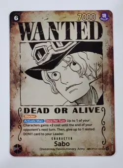 Wanted Dead or Alive Sabo SP OP13-120 SEC Alt Art English EN Rare One Piece - Image 1