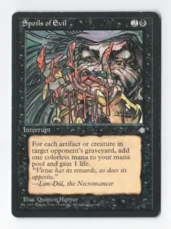 Spoils of Evil Ice Age MTG Vintage Magic the Gathering Card LP/NM - Image 1