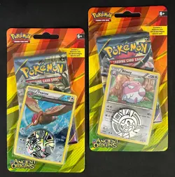 POKEMON XY ANCIENT ORIGINS BLISTER BOOSTER PACK NEW Blissey & Fearow COSMOS FOIL - Image 1