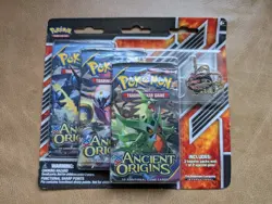 Pokemon XY Ancient Origins 3 Pack Blister With Rayquaza Pin - Factory Sealed - Image 1