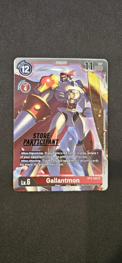 Digimon TCG - Gallantmon BT2-020 SR (Store Participant Promo Card) - Near Mint - Image 1