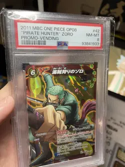 Vintage One Piece Pirate Hunter! ! 2011 CCG, Mint PSA 8! Promo Vending Zolo Card - Image 1