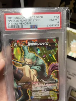 Vintage One Piece Pirate Hunter! ! 2011 CCG, Mint PSA 8! Promo Vending Zolo Card - Image 2