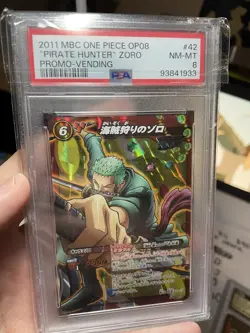 Vintage One Piece Pirate Hunter! ! 2011 CCG, Mint PSA 8! Promo Vending Zolo Card - Image 5